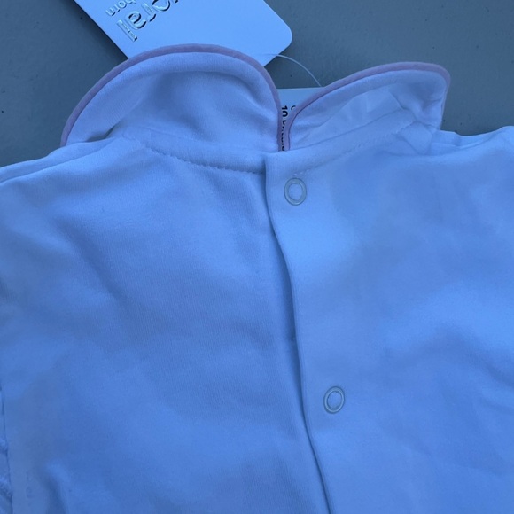 Mayoral Pink and White Nightgown Pajamas NWT Color White 12 Months Newborn Onsie - Picture 11 of 13